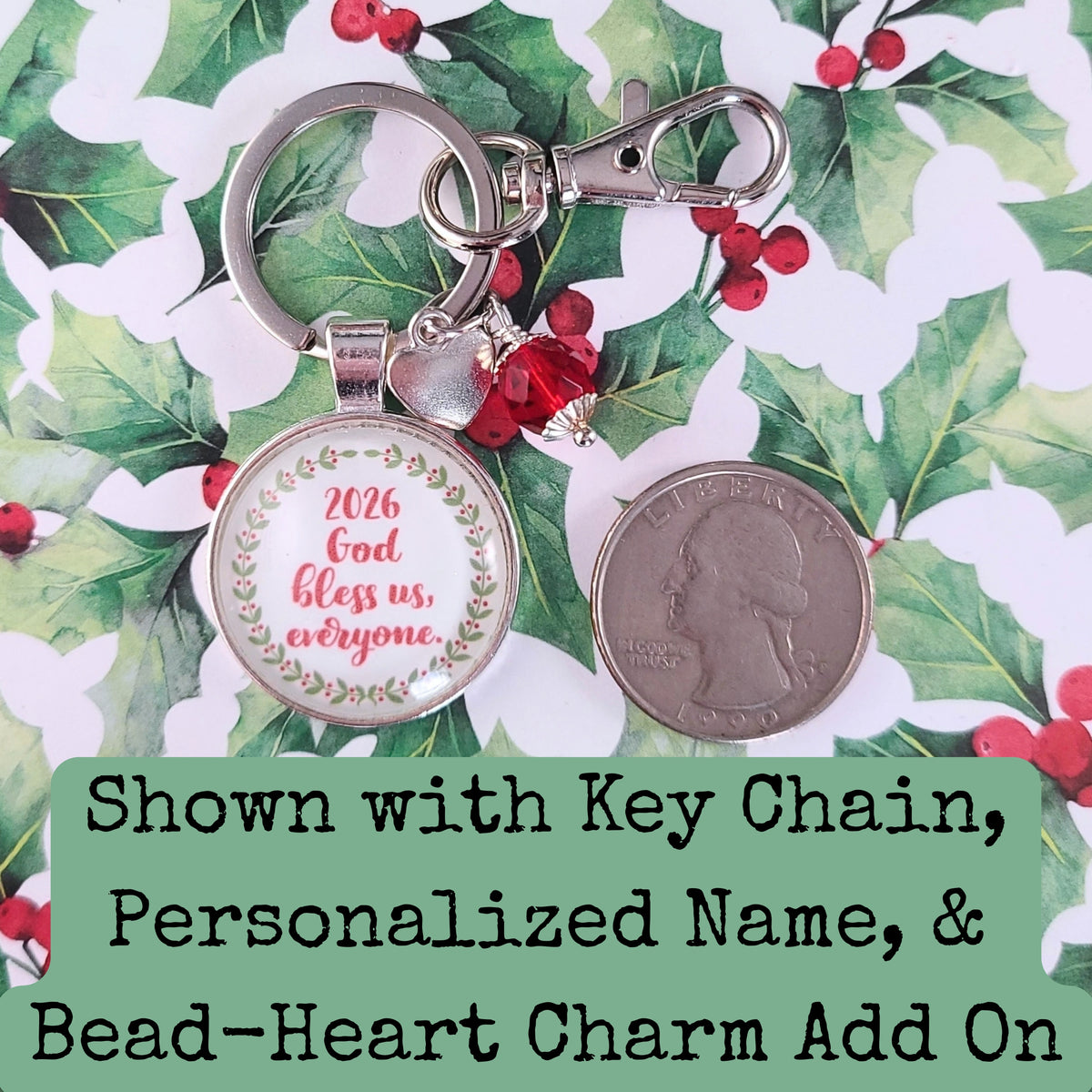 God Bless Us Everyone Necklace | Tiny Tim Quote, A Christmas Carol | Georgia Teaberry