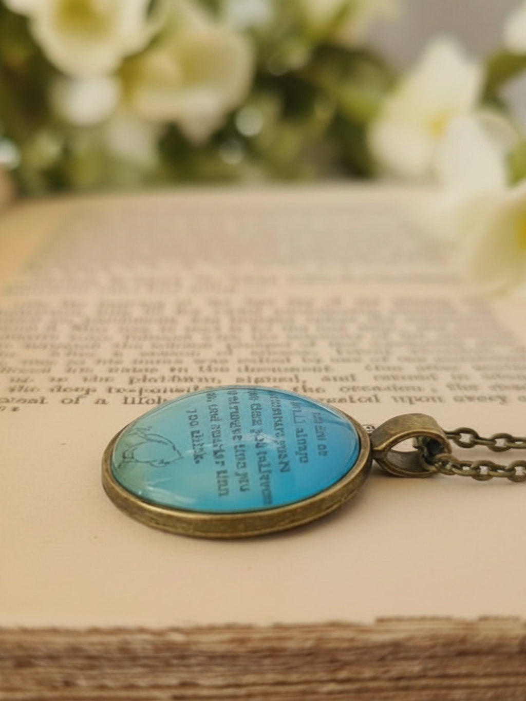 Winnie the Pooh Promise Me Necklace or Keyring, Braver Than You Believe Quote, Graduation Gift From Mom, Handmade Glass Pendant, Personalized Inspirational Gift for Her