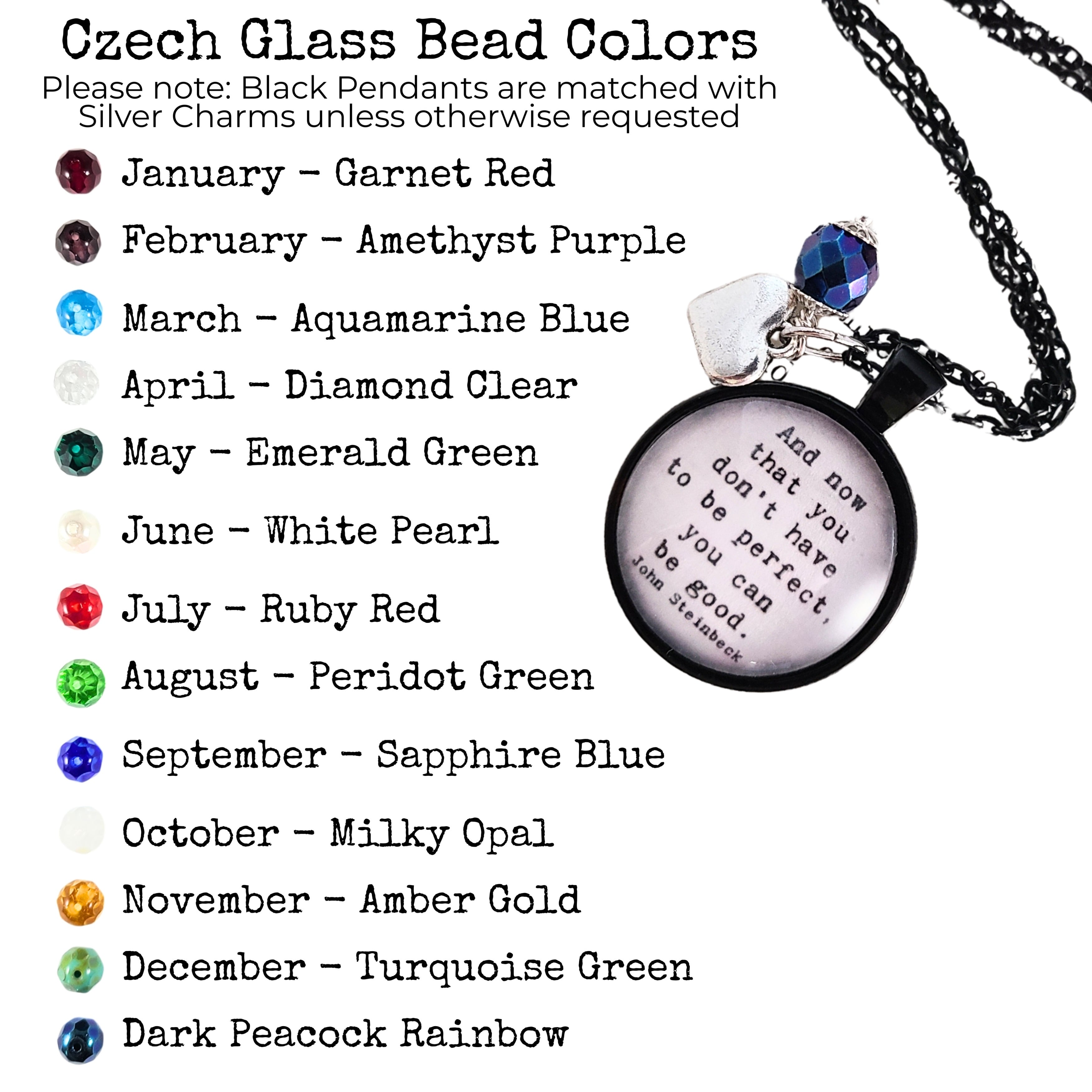 John Steinbeck Quote Necklace or Keychain — You Don't Have to Be Perfect East of Eden Literary Gift