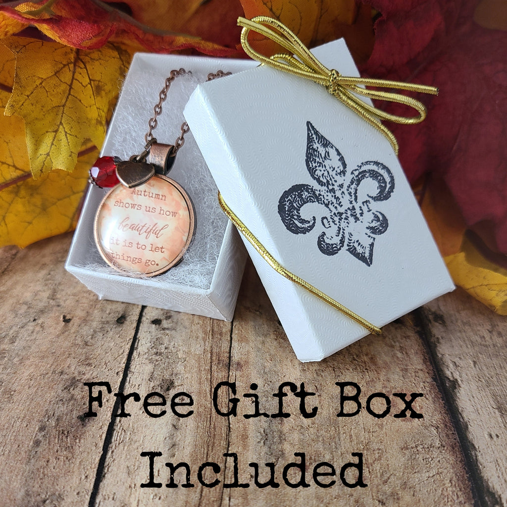 Autumn Jewelry, Fall Necklace, Autumn Shows Us How Beautiful It Is to Let Things Go