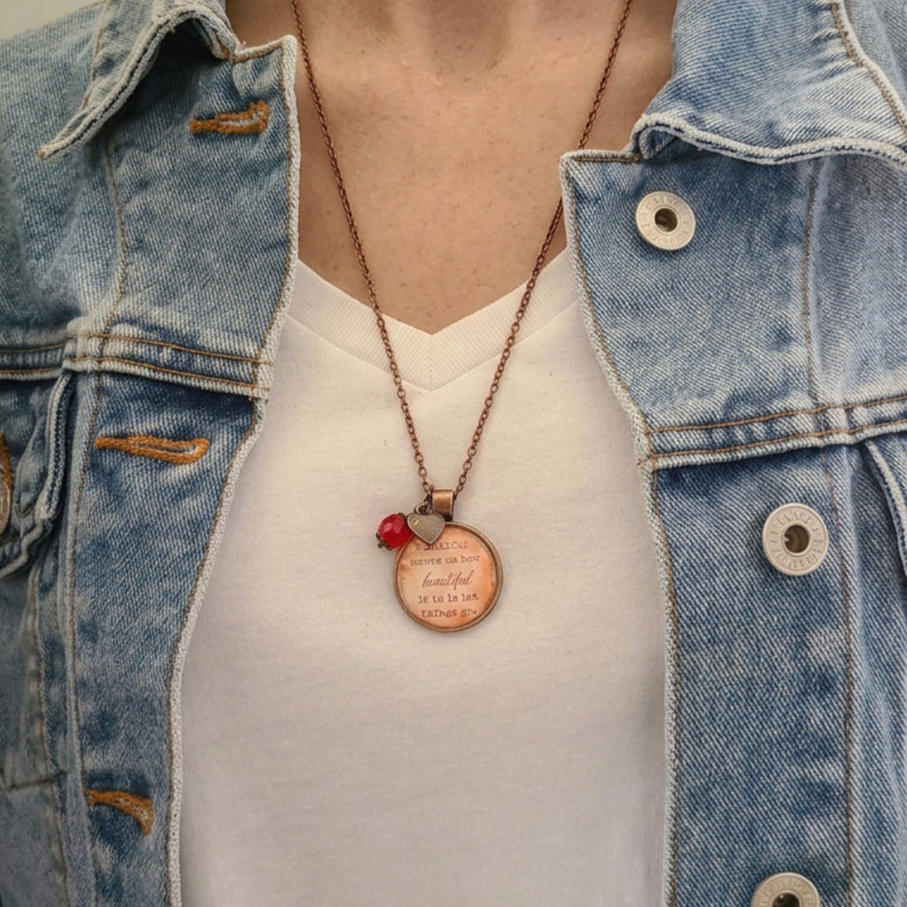 Autumn Jewelry, Fall Necklace, Autumn Shows Us How Beautiful It Is to Let Things Go