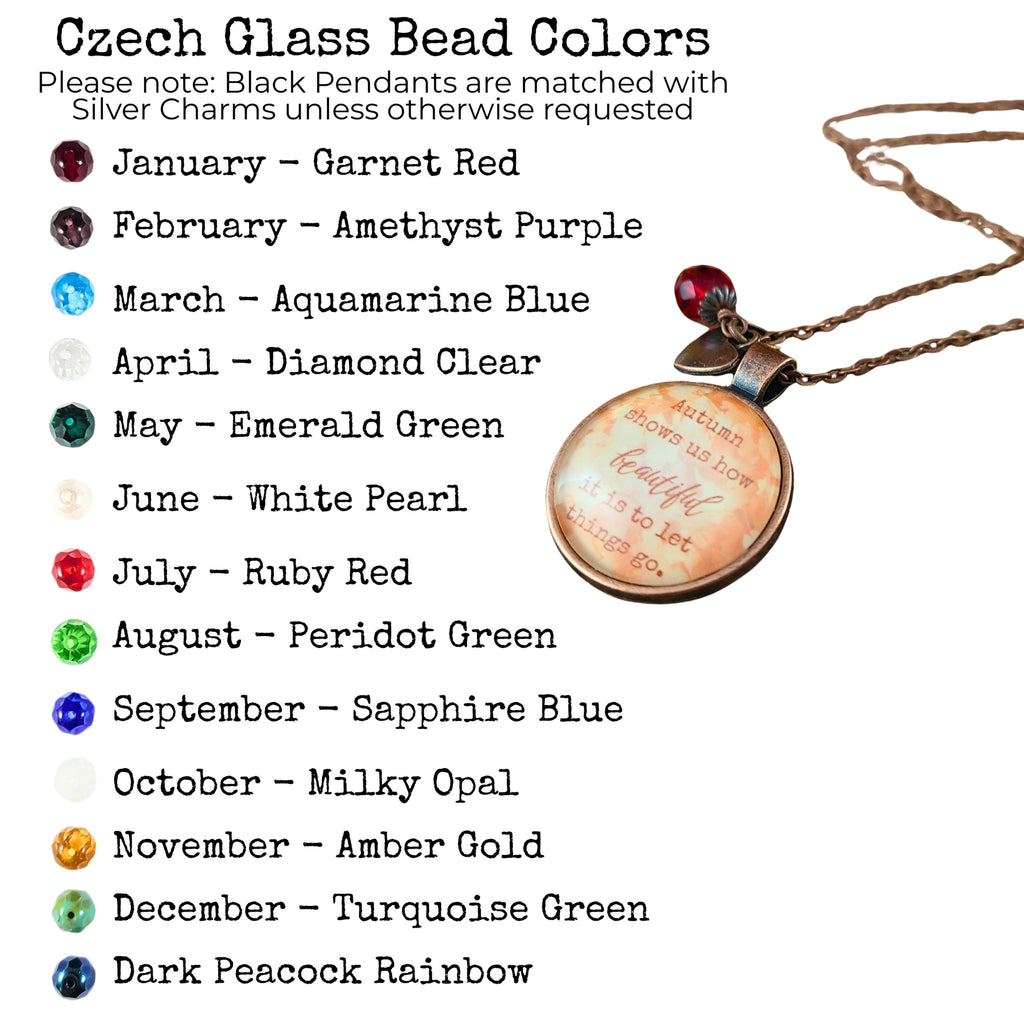 Autumn Jewelry, Fall Necklace, Autumn Shows Us How Beautiful It Is to Let Things Go