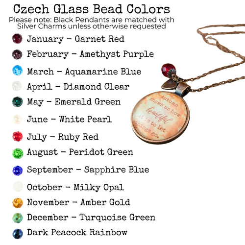 Autumn Jewelry, Fall Necklace, Autumn Shows Us How Beautiful It Is to Let Things Go