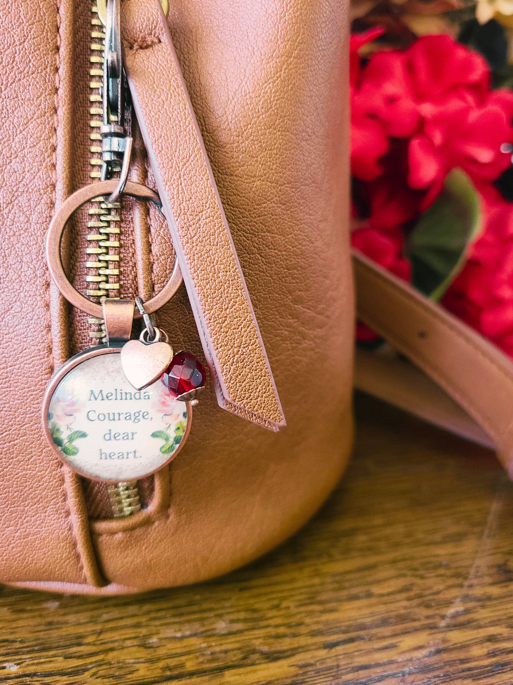 "Courage, Dear Heart" C.S. Lewis Quote Necklace | Encouraging Gift for Her | Personalized Literary Jewelry | Keychain
