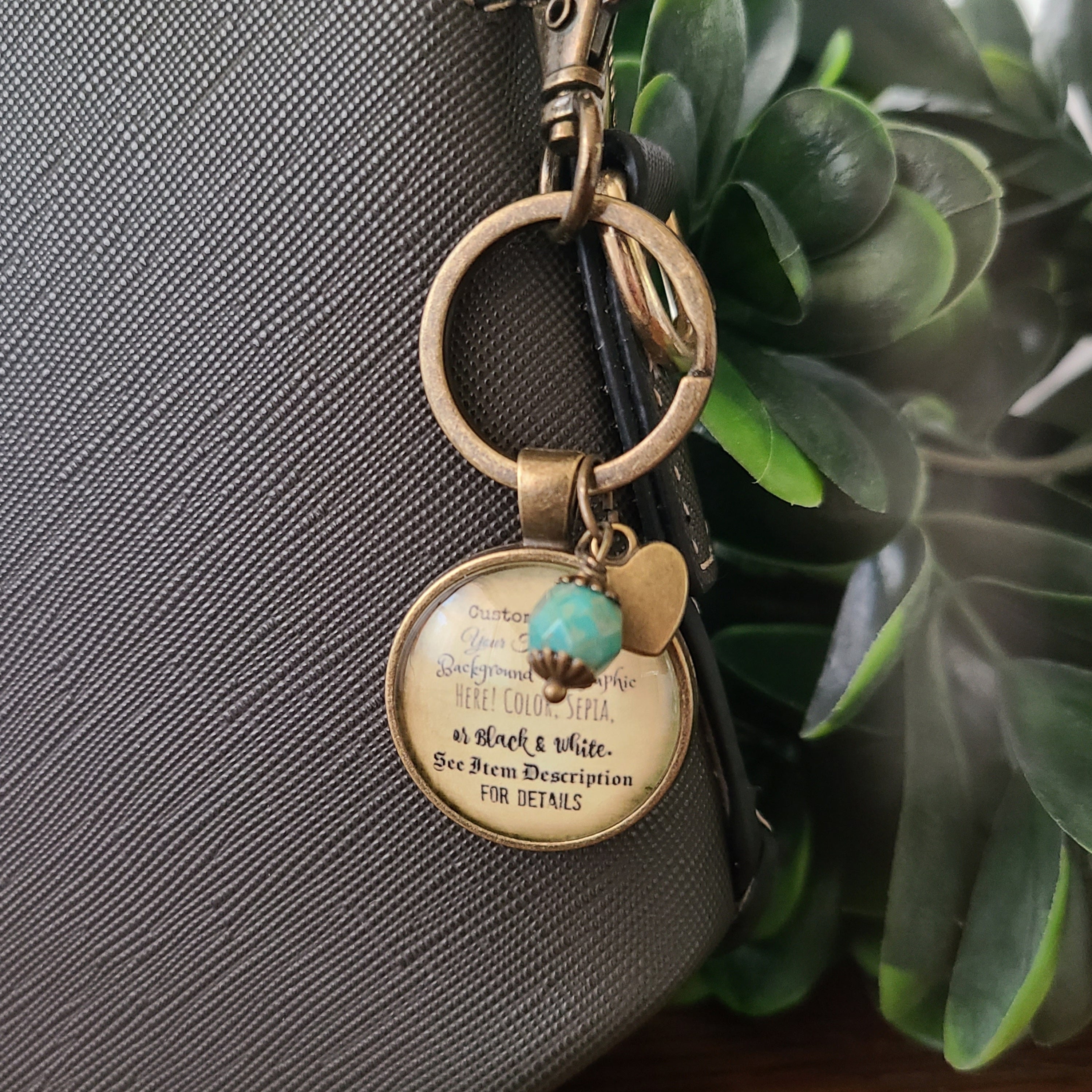 Personalized Custom Necklace or Keychain | Your Quote Text or Photo | Custom Gift for Her, Birthday Gift, Memorial Gift | Handmade Glass Dome Pendant