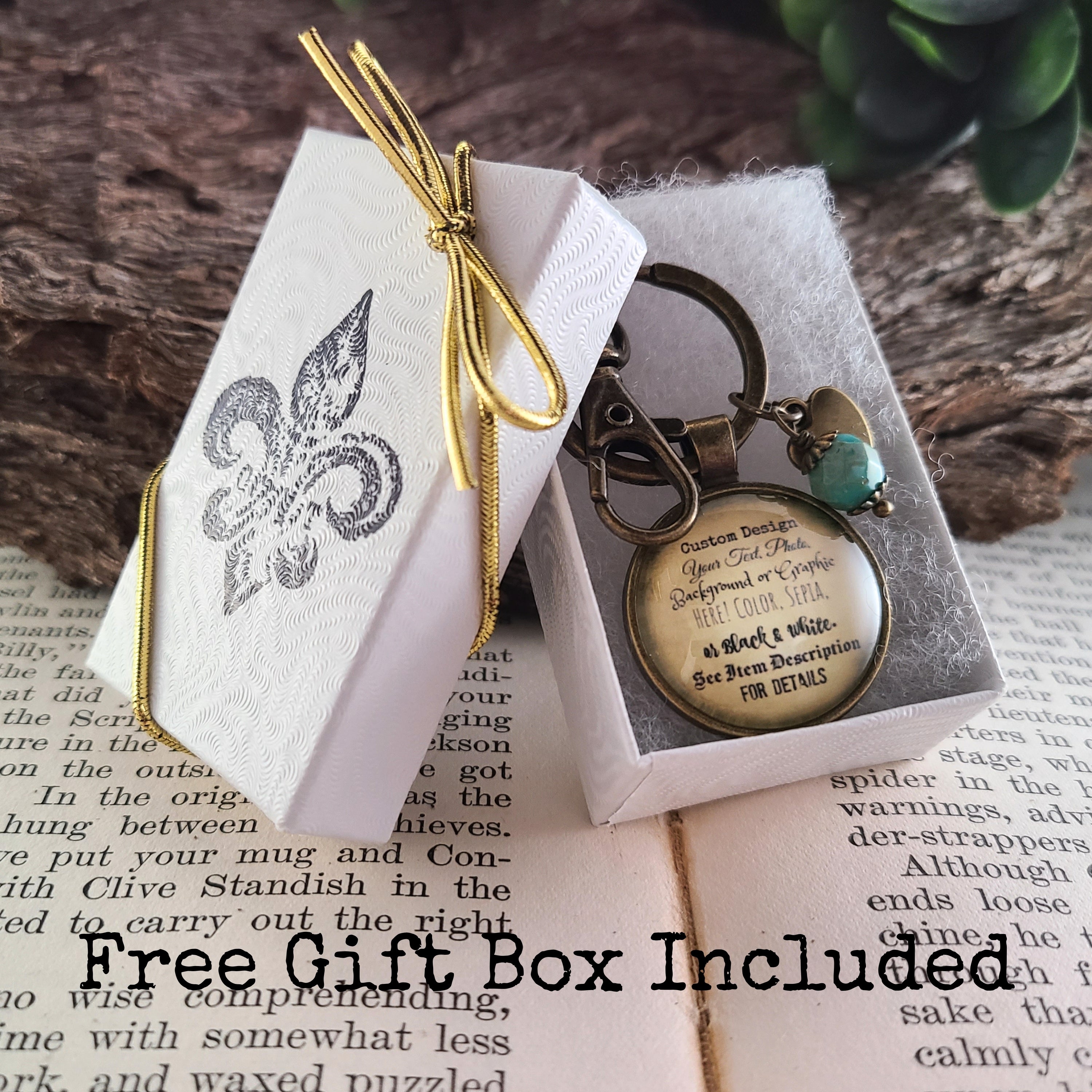 Personalized Custom Necklace or Keychain | Your Quote Text or Photo | Custom Gift for Her, Birthday Gift, Memorial Gift | Handmade Glass Dome Pendant
