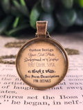 Personalized Custom Necklace or Keychain | Your Quote Text or Photo | Custom Gift for Her, Birthday Gift, Memorial Gift | Handmade Glass Dome Pendant