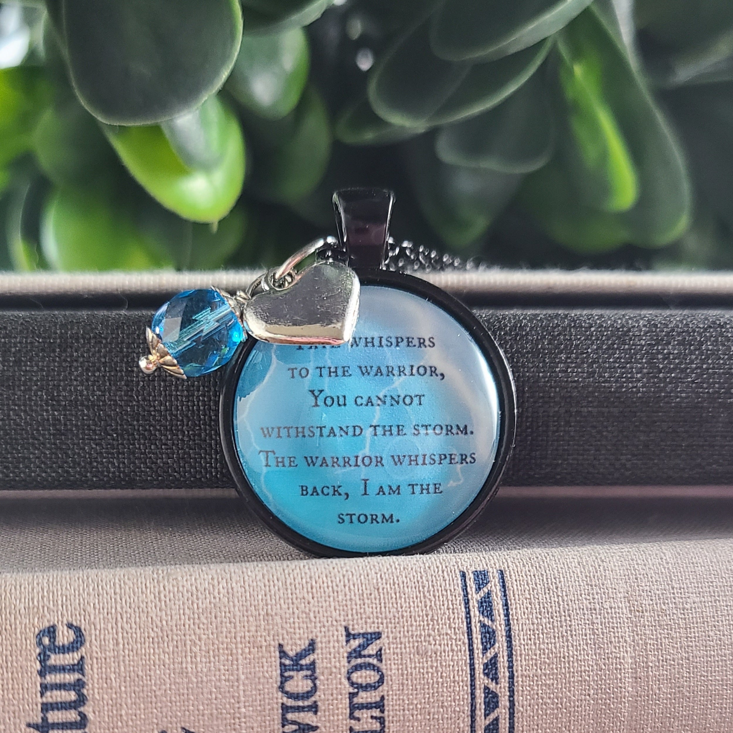 Fate Whispers I Am the Storm Necklace | Warrior Quote Pendant | Inspirational Strength Gift for Her | Personalized | Keychain