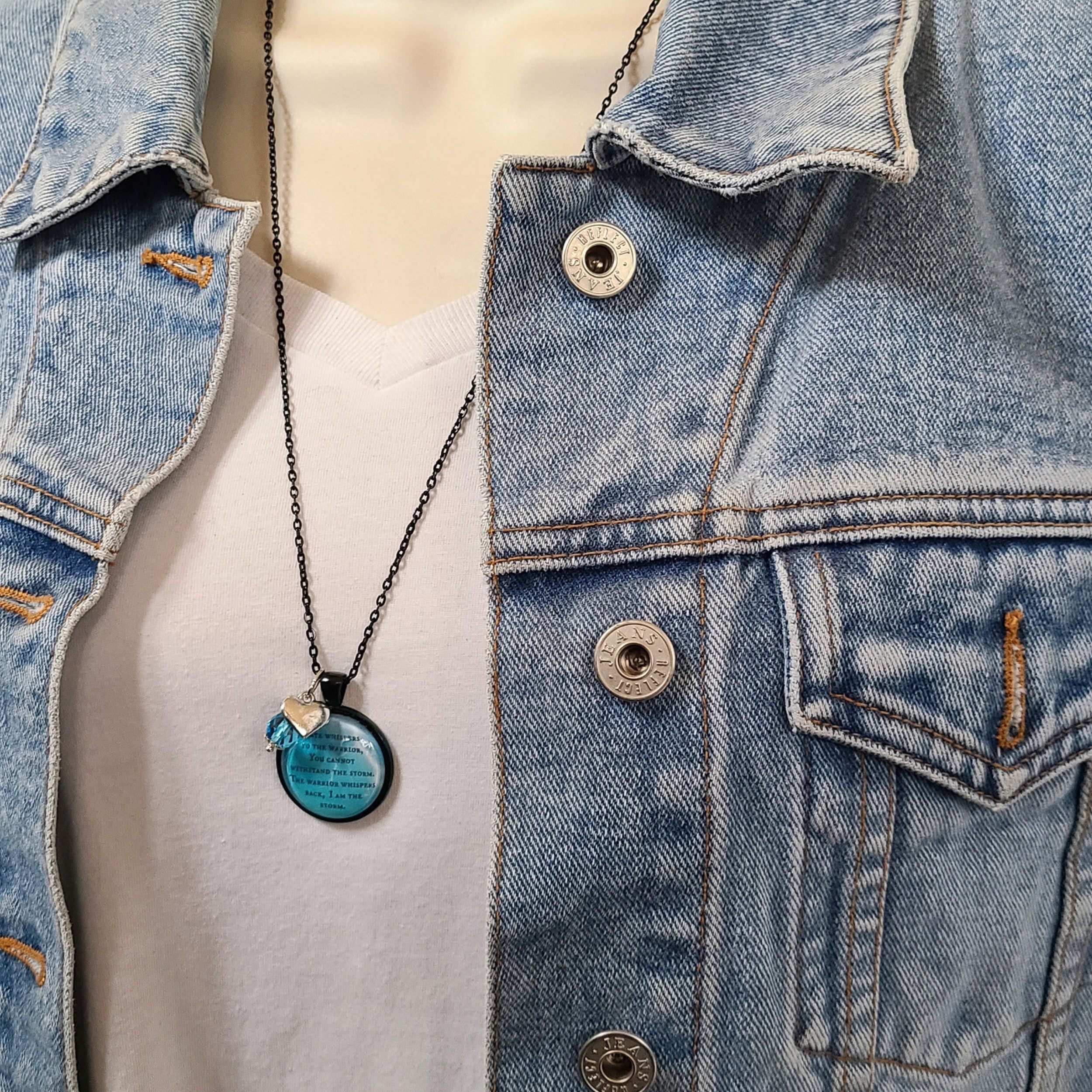 Fate Whispers I Am the Storm Necklace | Warrior Quote Pendant | Inspirational Strength Gift for Her | Personalized | Keychain