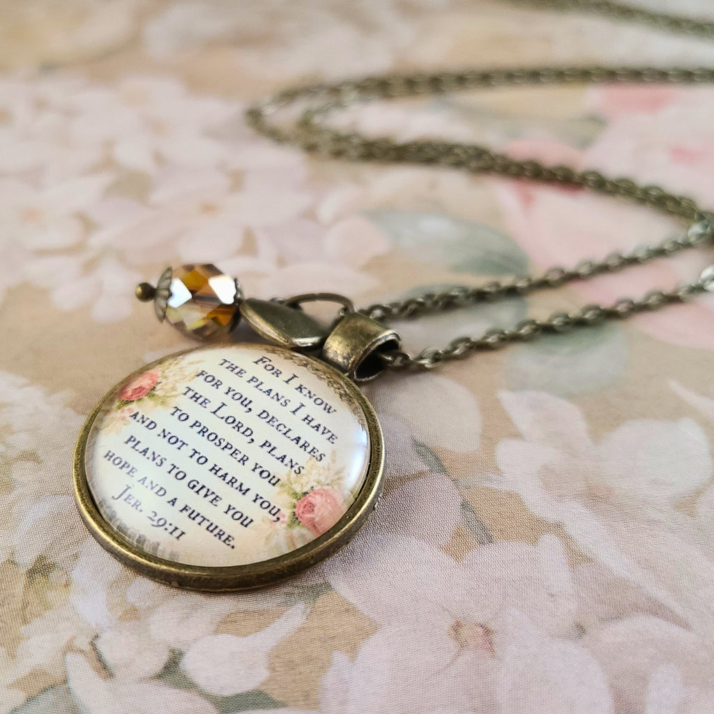 For I Know the Plans I Have For You Necklace or Keychain — Jeremiah 29:11
