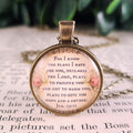 For I Know the Plans I Have For You Necklace or Keychain — Jeremiah 29:11
