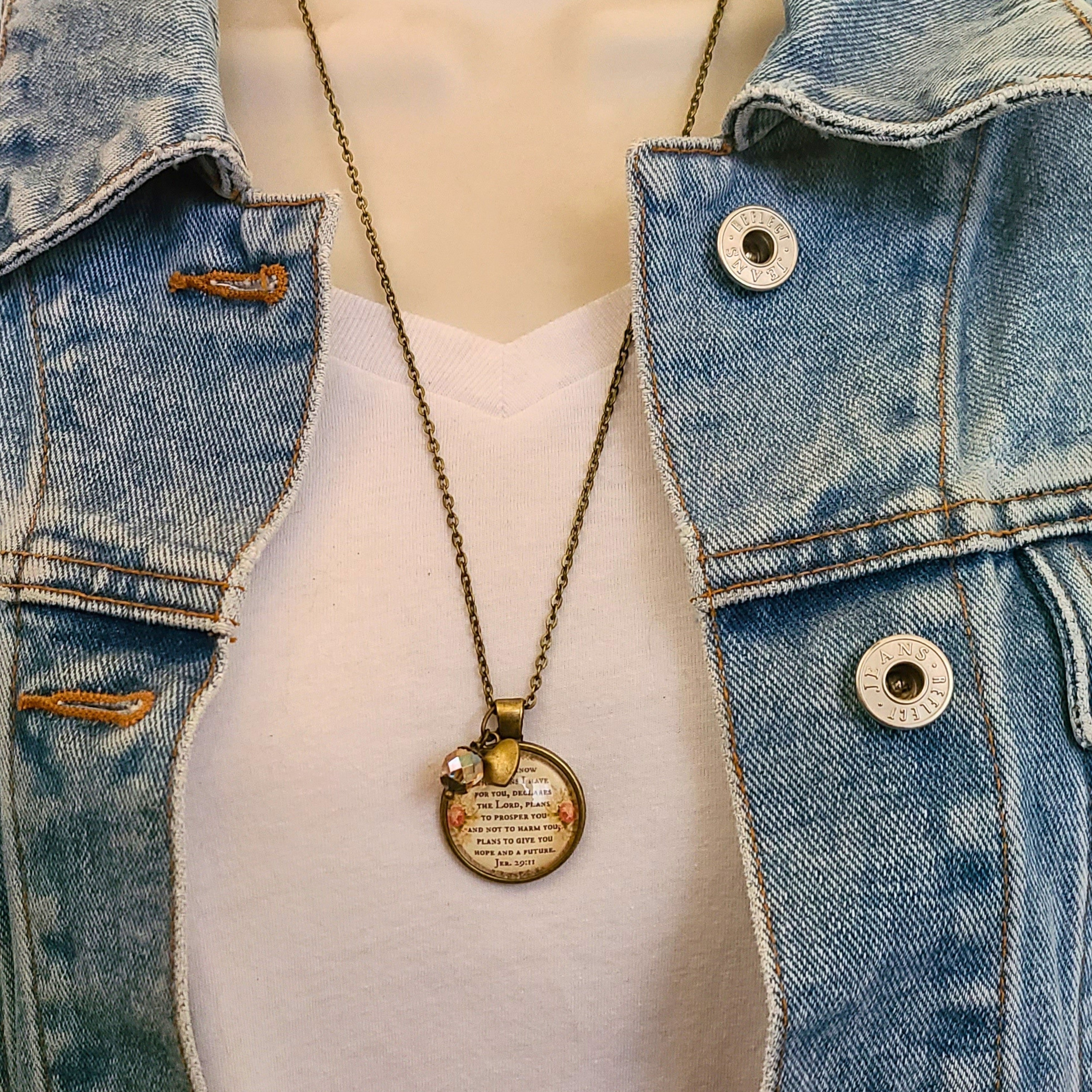 For I Know the Plans I Have For You Necklace or Keychain — Jeremiah 29:11