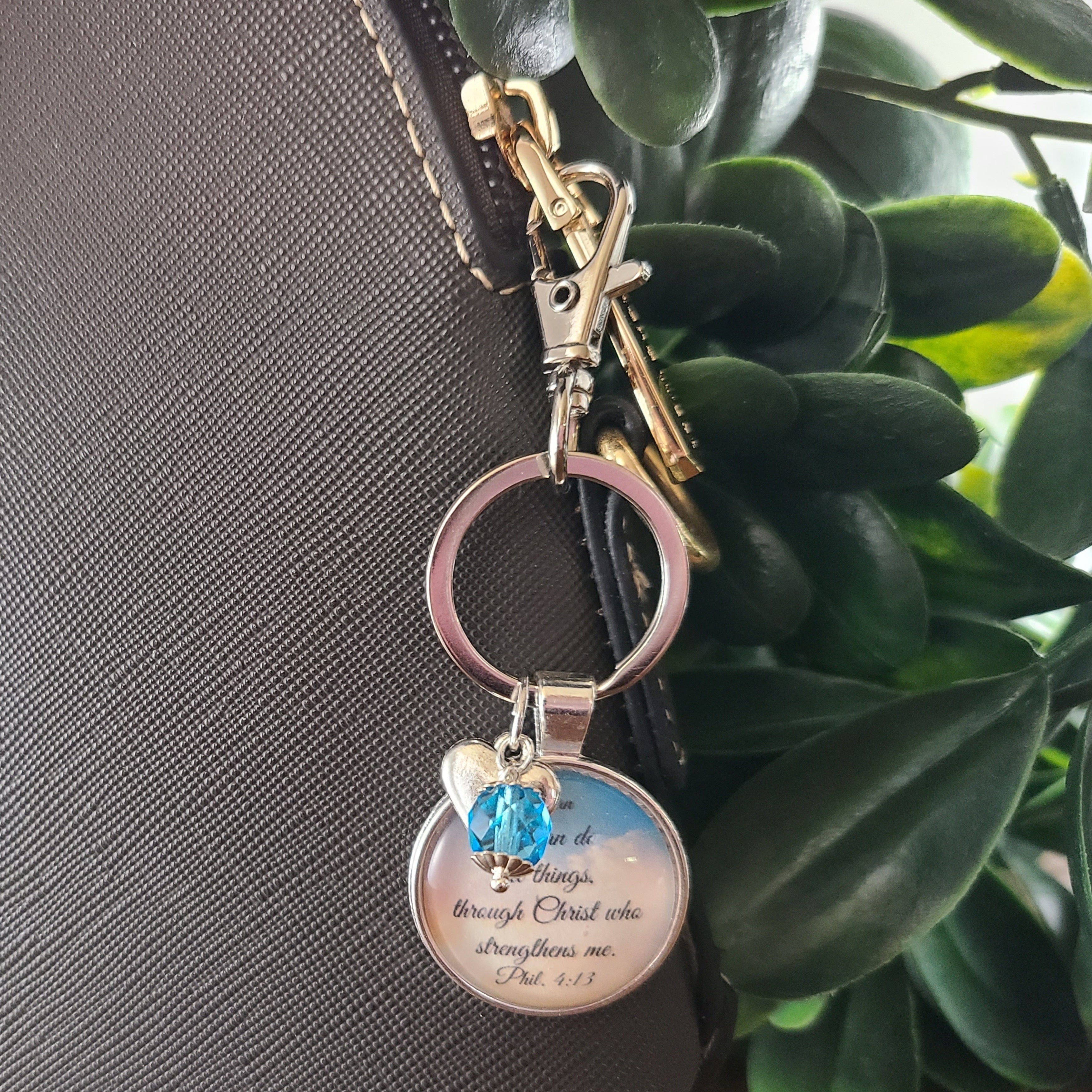 I Can Do All Things Through Christ Philippians 4:13 Necklace or Keychain — Bible Verse Christian Gift