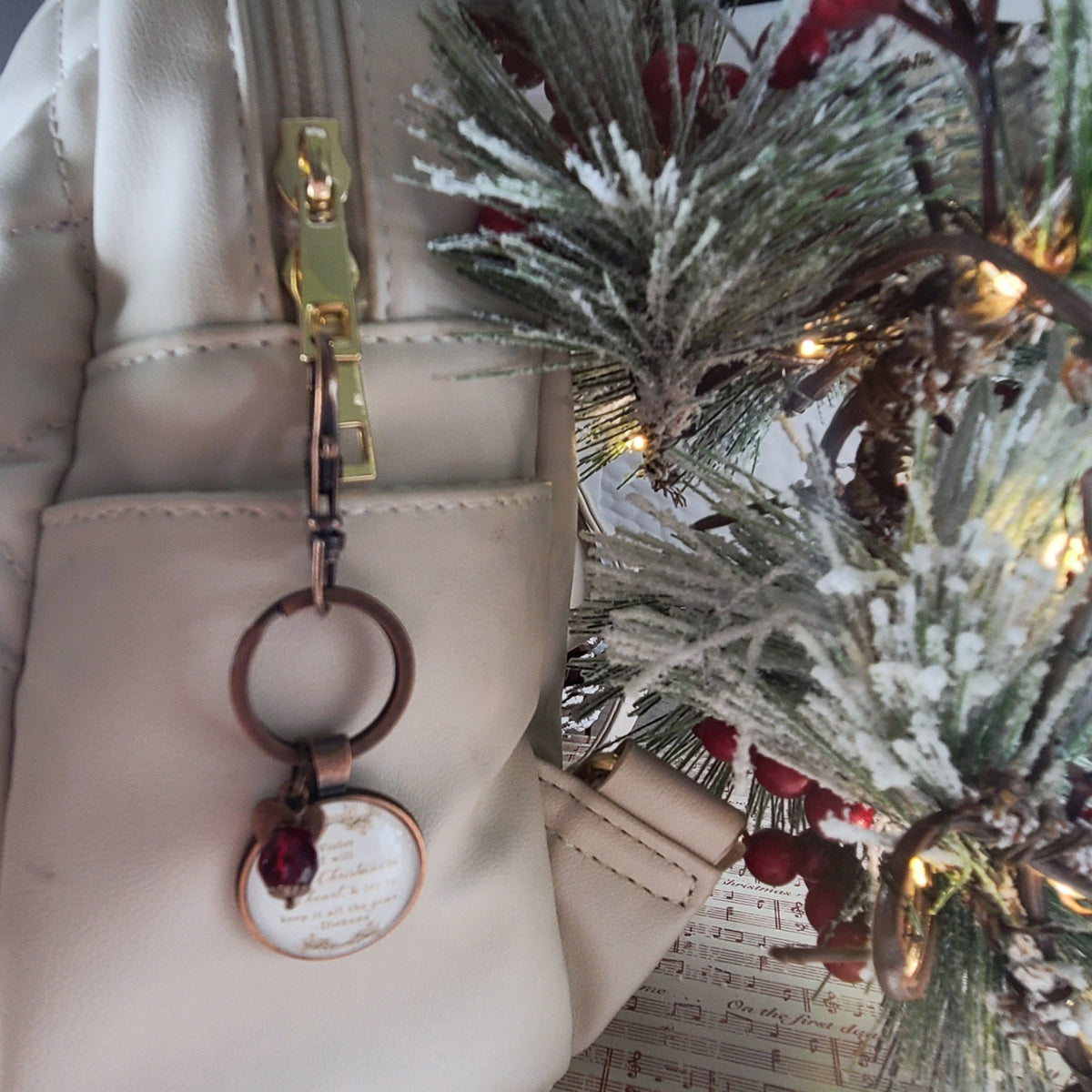 A Christmas Carol Necklace – Dickens Quote Pendant, I Will Honor Christmas