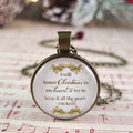 A Christmas Carol Necklace – Dickens Quote Pendant, I Will Honor Christmas
