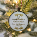 A Christmas Carol Ornament – Dickens Quote, I Will Honor Christmas