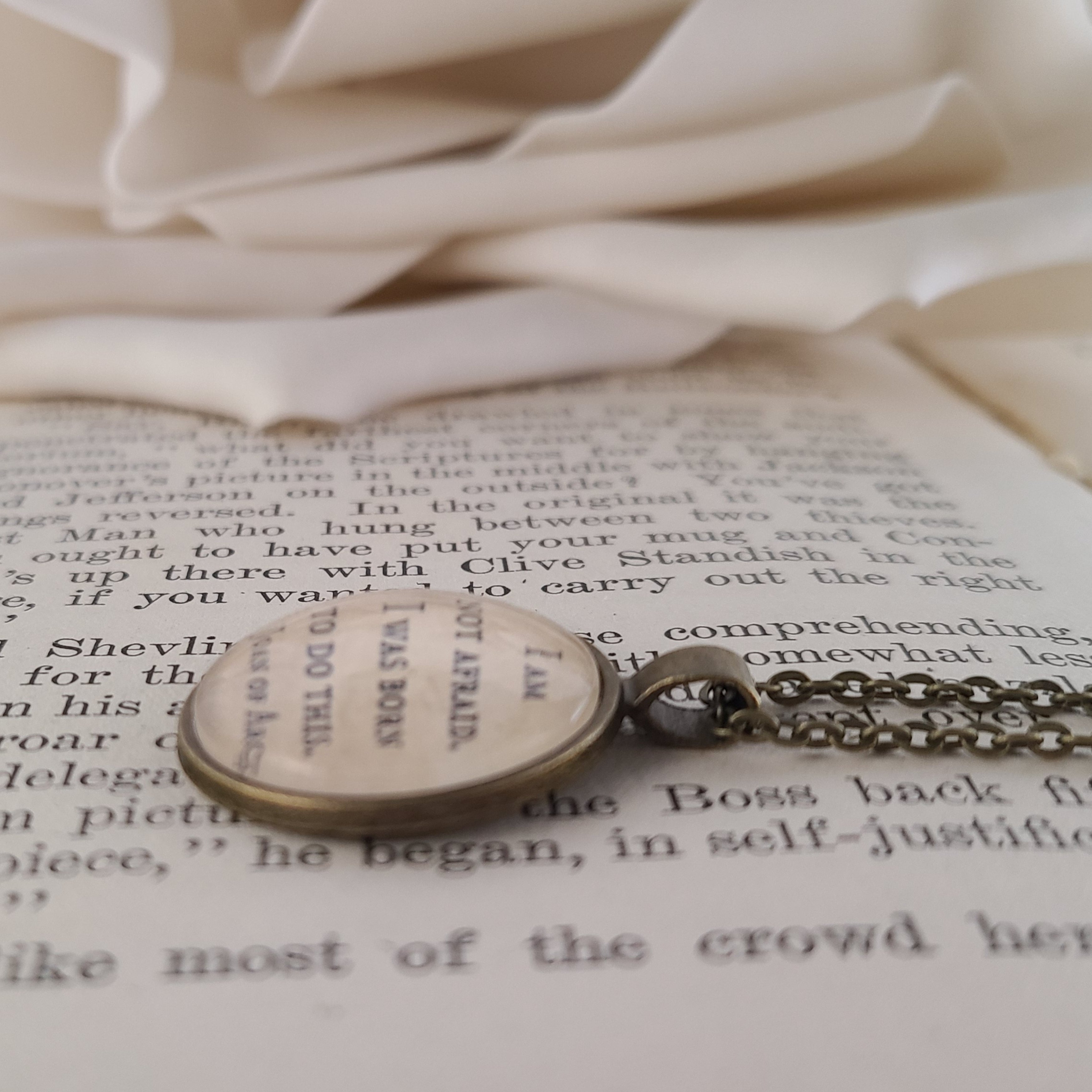 I Am Not Afraid I Was Born to Do This — Joan of Arc Quote Necklace or Keychain Catholic Saint Gift