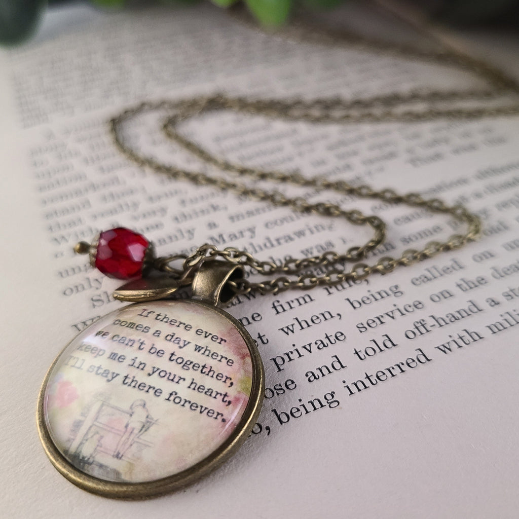 Winnie the Pooh Quote Necklace or Keychain — If There Ever Comes a Day Christopher Robin Friendship Goodbye Gift