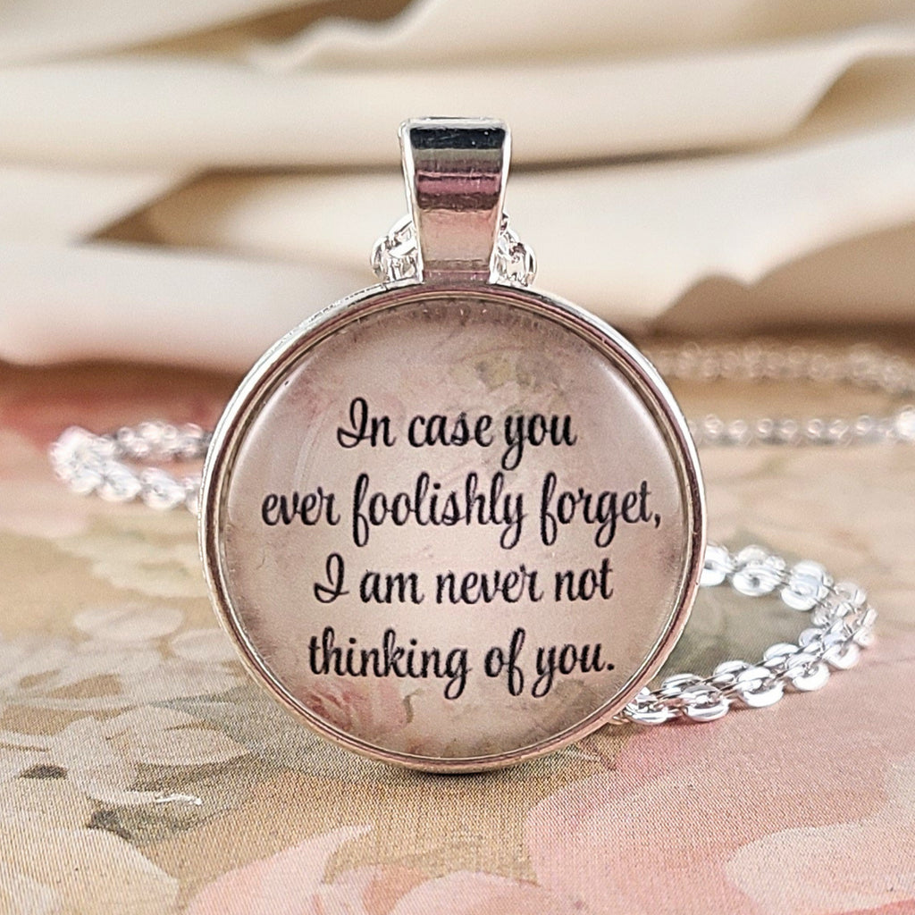 Virginia Woolf Necklace or Keychain | I Am Never Not Thinking of You | Missing You Gift, Romantic Gift for Her | Personalized