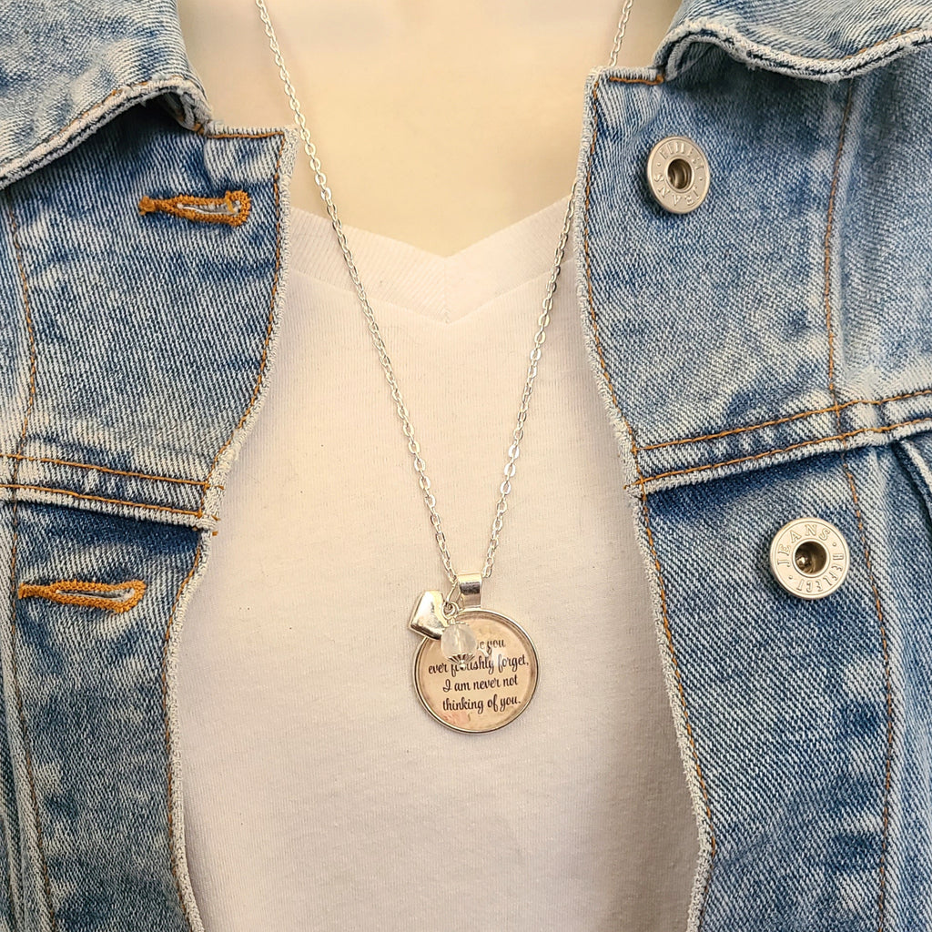 Virginia Woolf Necklace or Keychain | I Am Never Not Thinking of You | Missing You Gift, Romantic Gift for Her | Personalized