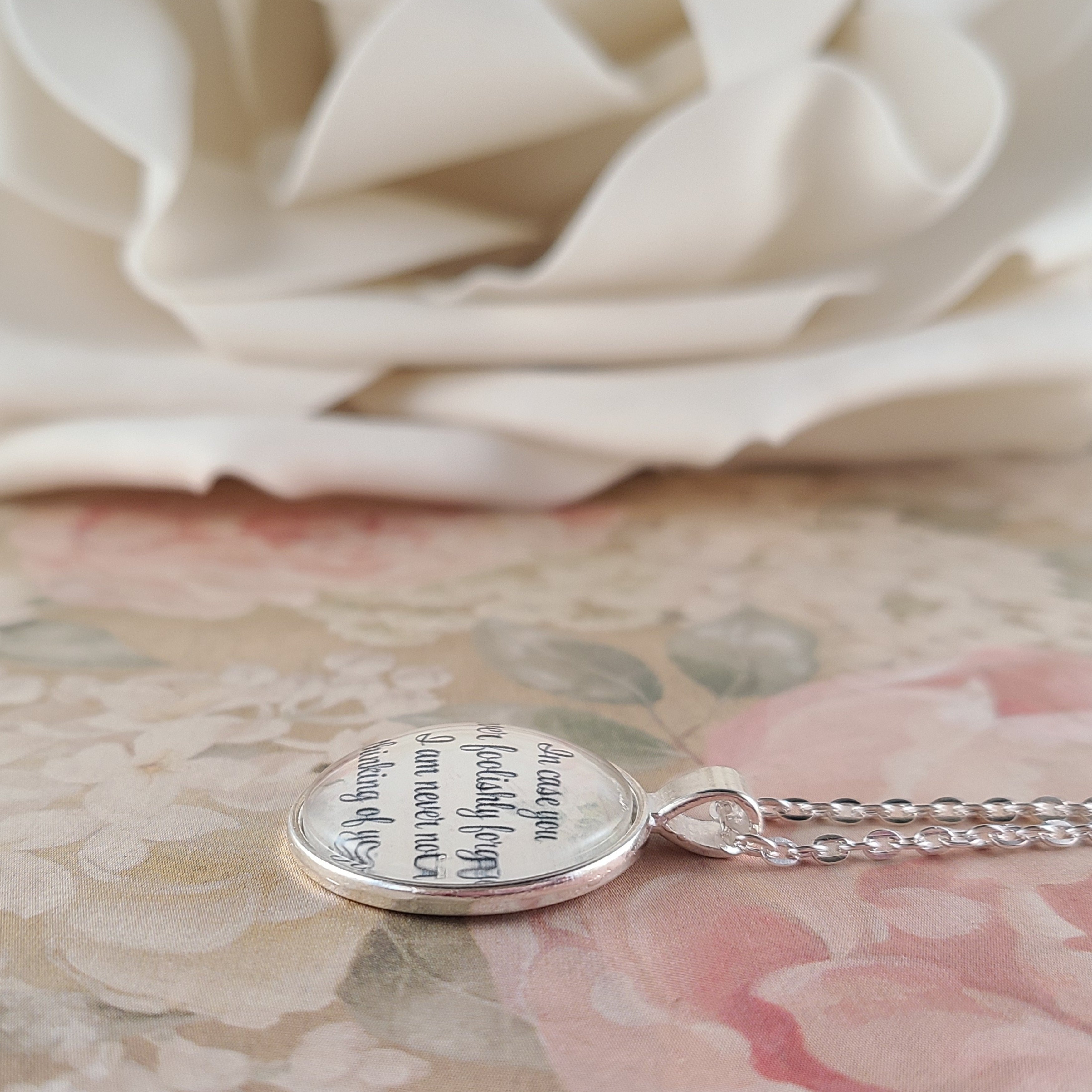 Virginia Woolf Necklace or Keychain | I Am Never Not Thinking of You | Missing You Gift, Romantic Gift for Her | Personalized
