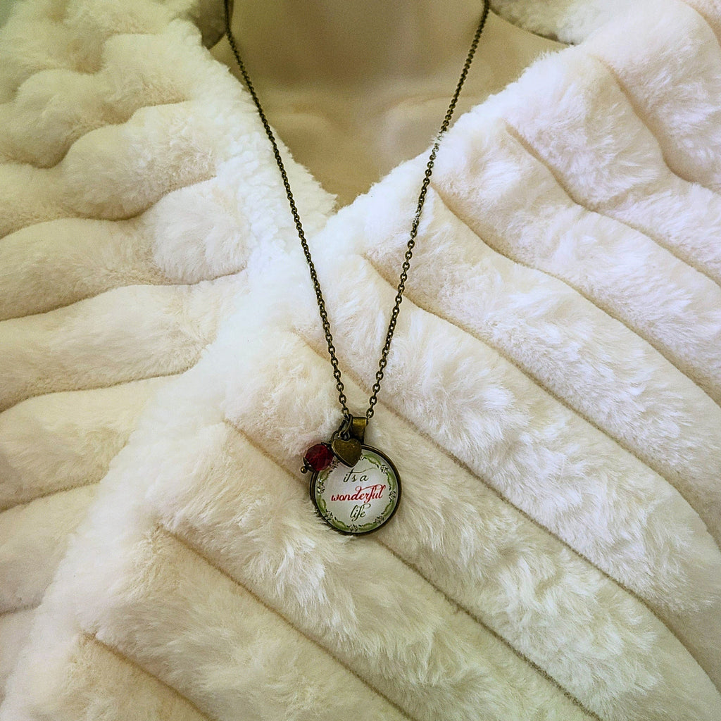 Wonderful Life Necklace, It's A Wonderful Life Quote Jewelry, Classic Movie Gift