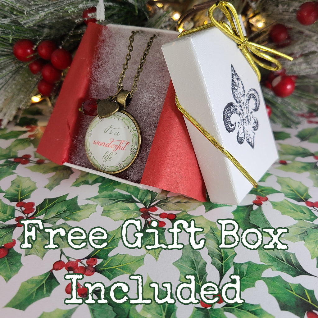 Wonderful Life Necklace, It's A Wonderful Life Quote Jewelry, Classic Movie Gift
