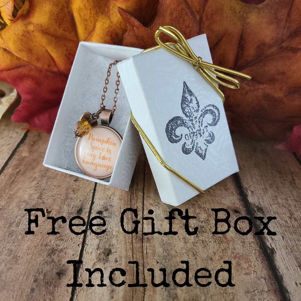 Pumpkin Spice Necklace, Pumpkin Spice Is My Love Language, Fall Quote Pendant