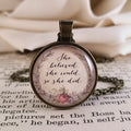 She Believed She Could So She Did Necklace or Keychain — Inspirational Quote Pendant