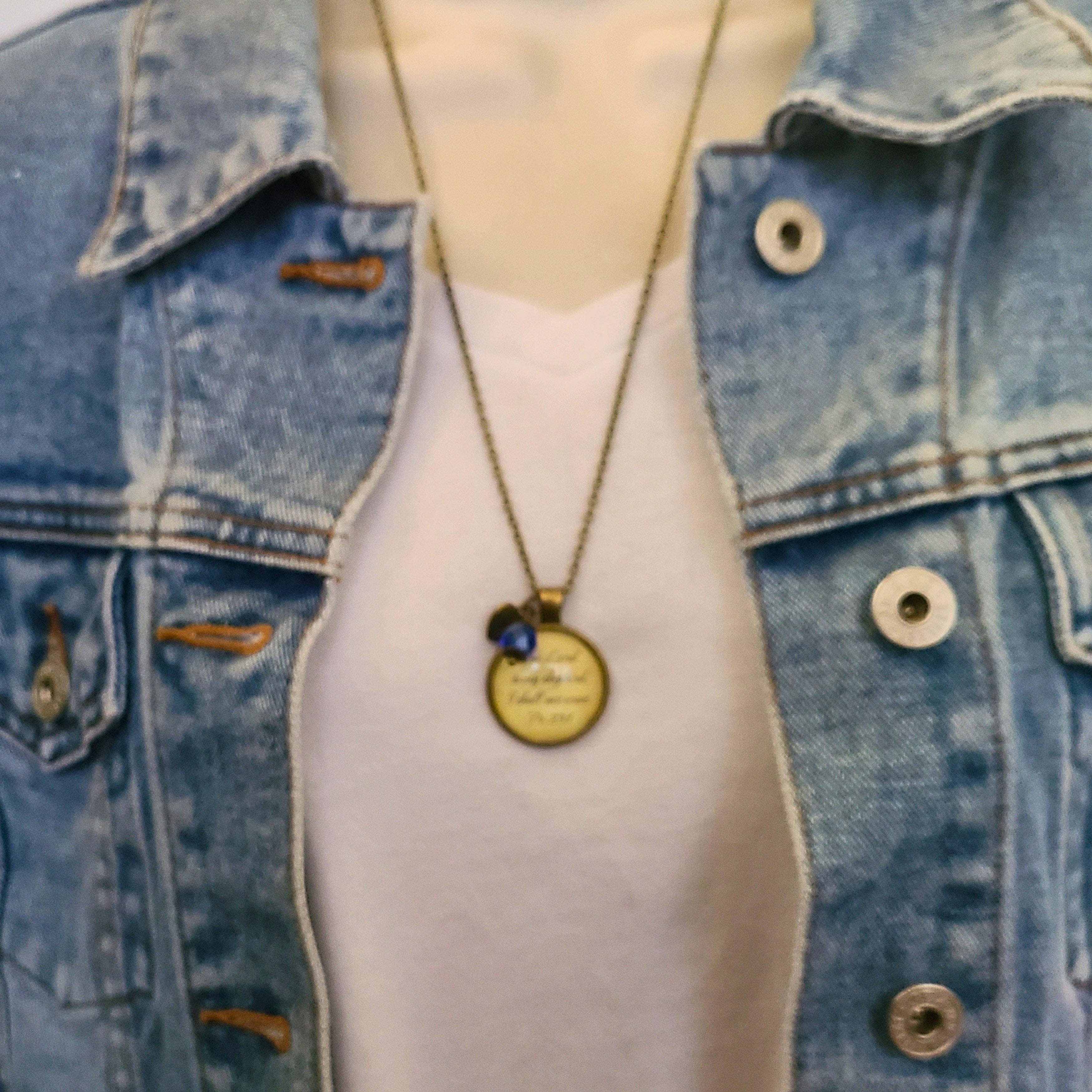 The Lord Is My Shepherd Necklace or Keychain — Psalm 23:1 Bible Verse Pendant