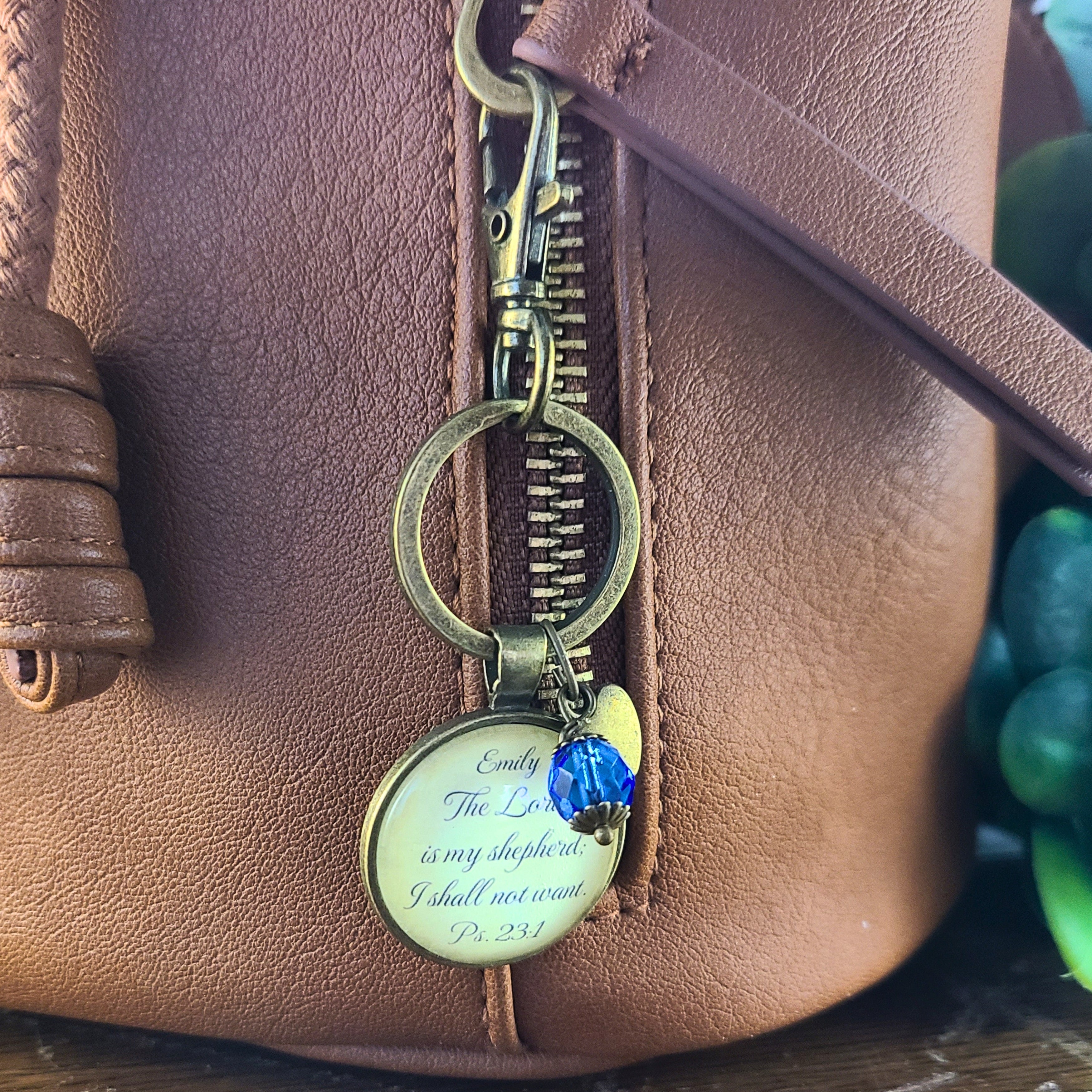 The Lord Is My Shepherd Necklace or Keychain — Psalm 23:1 Bible Verse Pendant
