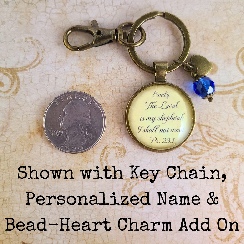 The Lord Is My Shepherd Necklace or Keychain — Psalm 23:1 Bible Verse Pendant