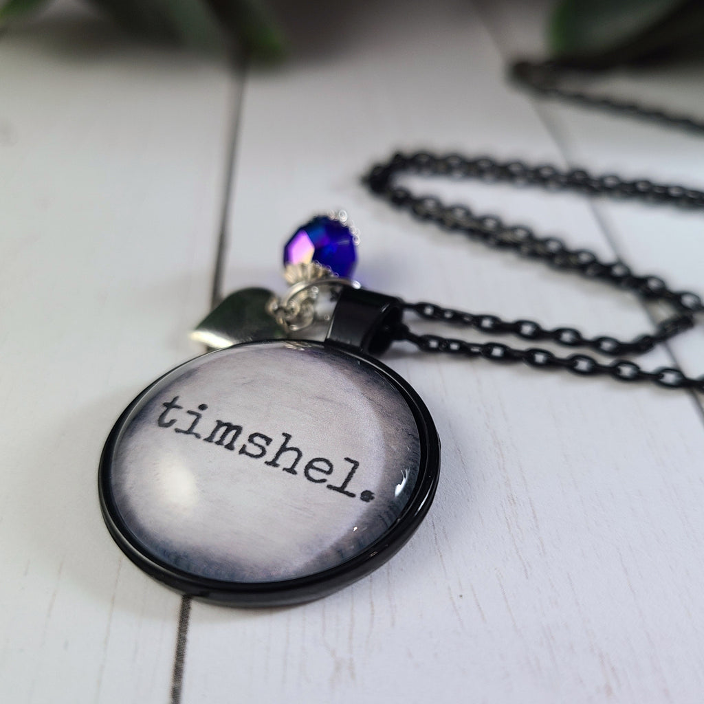 Timshel Necklace | East of Eden Quote, John Steinbeck Pendant | Georgia Teaberry