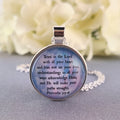 Trust in the Lord Necklace, Proverbs 3:5-6 Scripture Pendant Necklace or Keychain