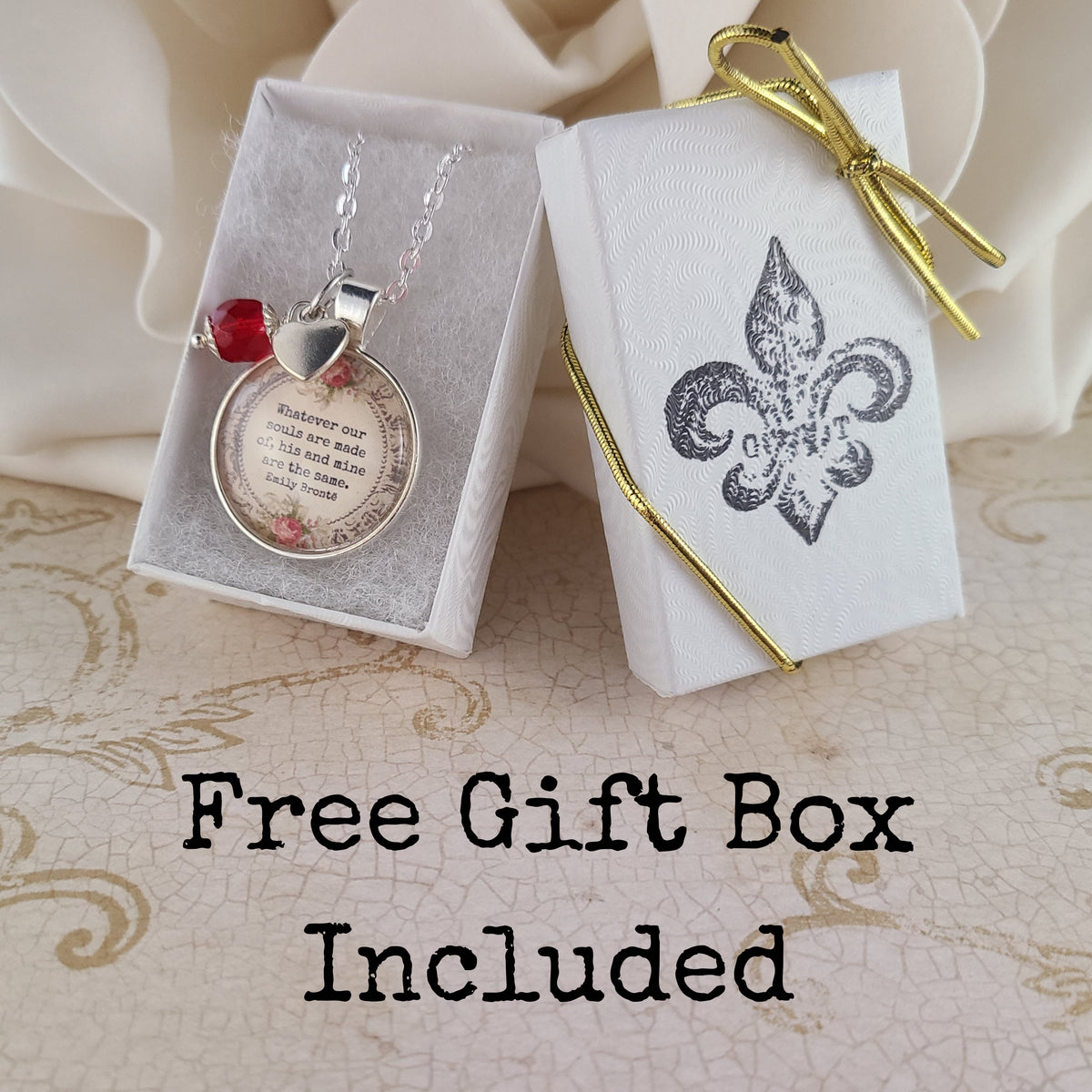 Emily Bronte Quote Necklace or Keychain, Whatever Our Souls Are Made Of His and Mine Are the Same, Wuthering Heights Gift, Personalized Name