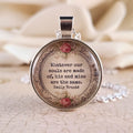 Emily Bronte Quote Necklace or Keychain, Whatever Our Souls Are Made Of His and Mine Are the Same, Wuthering Heights Gift, Personalized Name
