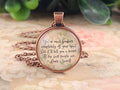 Alice in Wonderland Quote Necklace | You're Mad Bonkers |  Personalized Gift for Her | Lewis Carroll | Keychain